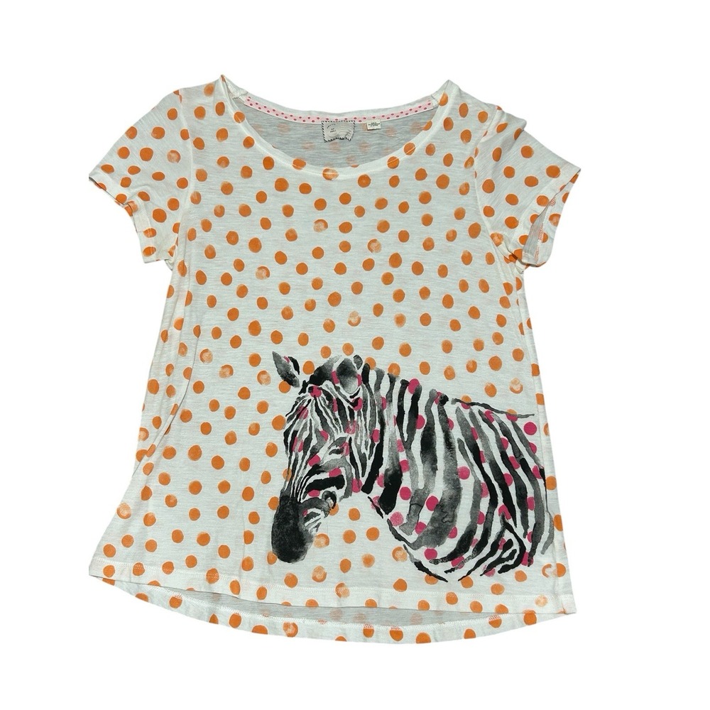 Anthropologie Zebra Polka Dot Graphic Tee Shirt Women's Size S NWOT Cotton Modal - Picture 2 of 5